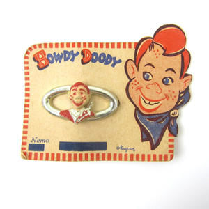 Vintage Howdy Doody Hair Clip Barrette on Original Card 1950s Premium RARE